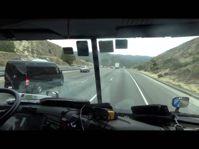 Trucking Through The Grapevine Mountains On I-5 South In California