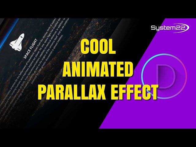 Divi Theme Parallax Section With Info Fade In Scroll Effect