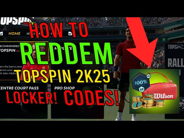 Topspin 2k25: How To Redeem Locker Codes