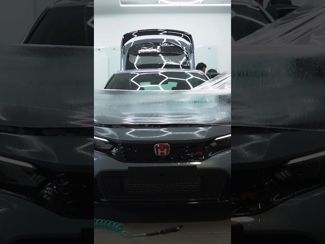 RMA PPF installation on Honda Civic Type R #automobile #paintprotectionfilm #ppf #carprotection