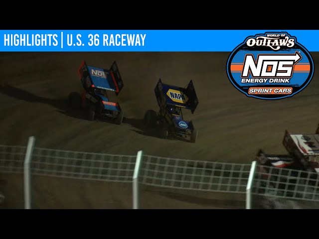 World of Outlaws NOS Energy Drink Sprint Cars U.S. 36 Raceway August 29, 2020 | HIGHLIGHTS
