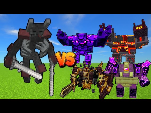 Wither Skeleton Vs Cataclysm Monsters in Minecraft