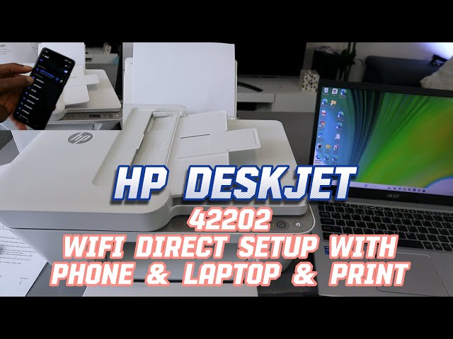 How To Do Wi-Fi Direct Set up of HP DESKJET 4220e with Phone and Laptop & Print | WIFI Direct Setup!