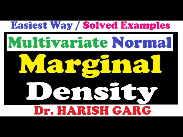 Marginal Density of Multivariate Normal Distribution | Numerical Example
