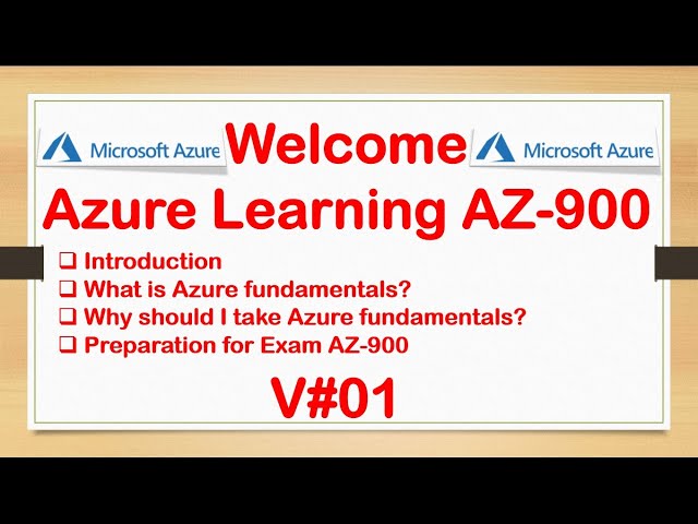 Azure Introduction & What is & Why should I take Azure fundamentals? Preparation for Exam AZ-900