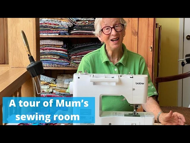 A tour of Mum’s sewing room. She’s a famous quilter and has lots of tips and a quilter’s challenge