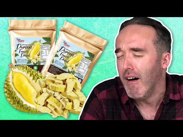 Irish People Try Dried Fruit Chips (Durian Chips!)