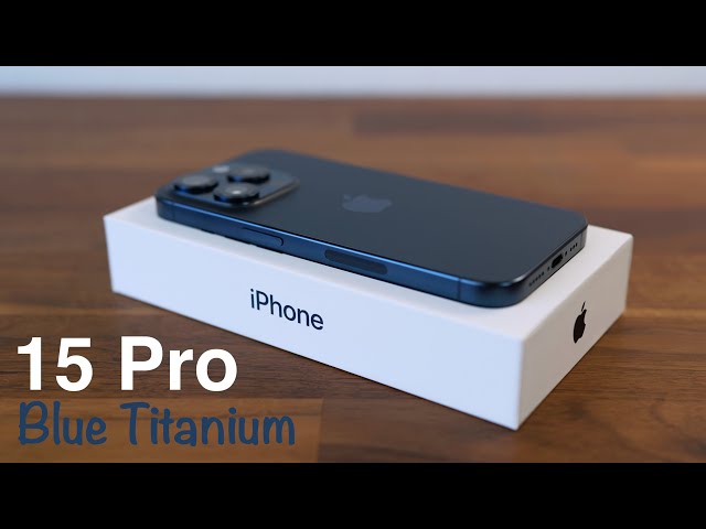 iPhone 15 Pro Blue Titanium Unboxing with Winter Blue Silicone Case