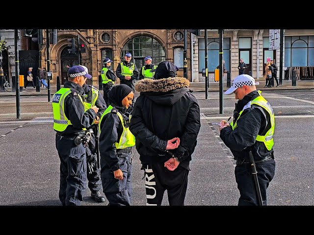 POLICE EJECT ONE IDIOT AND ARREST AND HANDCUFF ANOTHER! A crazy day of drama at Horse Guards!