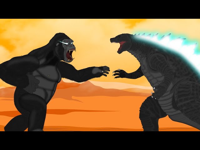 GODZILLA vs KING KONG: Fight Scene - Skull Island | EVOLUTION of GODZILLA - Size Comparison
