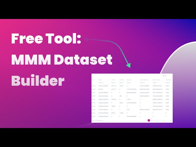 Free Tool: Create your Marketing Mix Modeling Dataset for Free