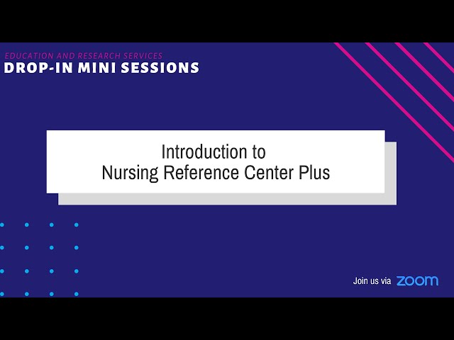 Introduction to Nursing Reference Center Plus