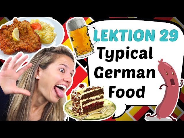 GERMAN LESSON 29: Must EAT & DRINK in GERMANY: Typical German Food and Drinks! 🍻🍰