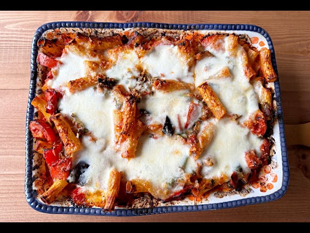 The best eggplant and zucchini pasta bake - an easy midweek dinner