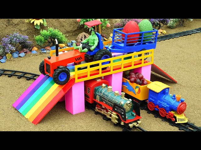 DIY tractor mini bridge construction | How to heavy trolley safety pass over train | Tractor COA