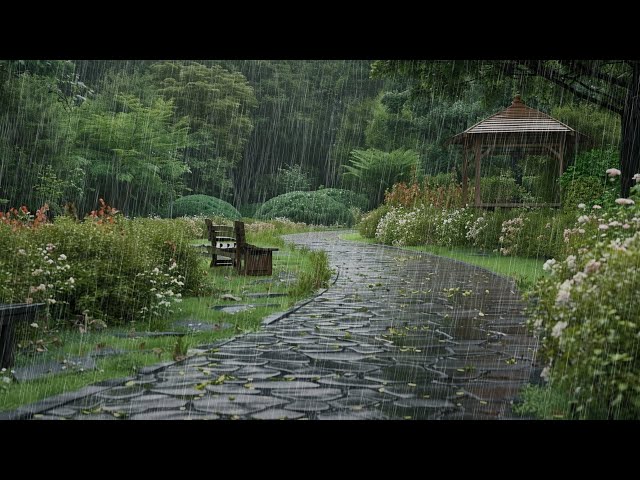 Rainy Garden Escape: A Walk Through Nature’s Shower