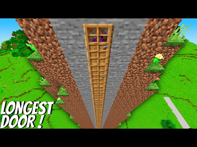 I found a LONGEST DOOR  in Minecraft ! What's inside the SECRET DOOR ? BEST VIDEO FOR 2022