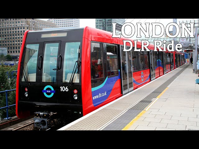 🇬🇧 LONDON 4K - Riding London DLR (docklands light railway)