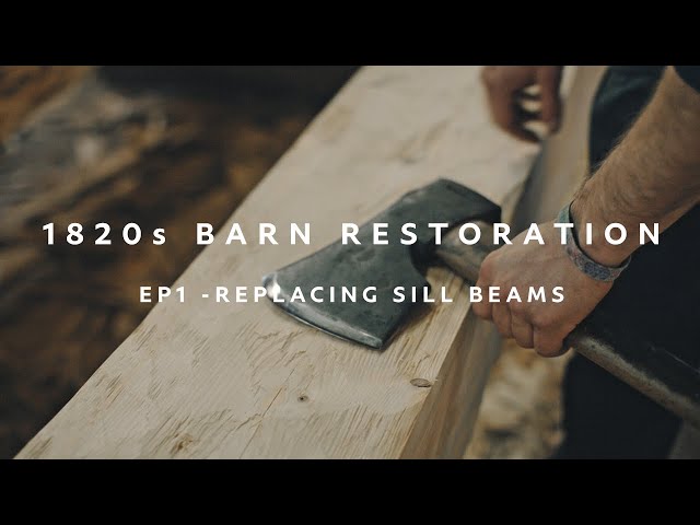 1820s Log Barn Restoration. EP1 - Replacing sill beams