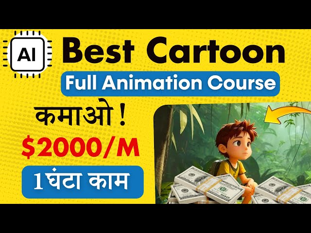 AI Cartoon Video से Lakhs में कमाओ! | Complete AI Animation Course | 100% FREE | So Easy