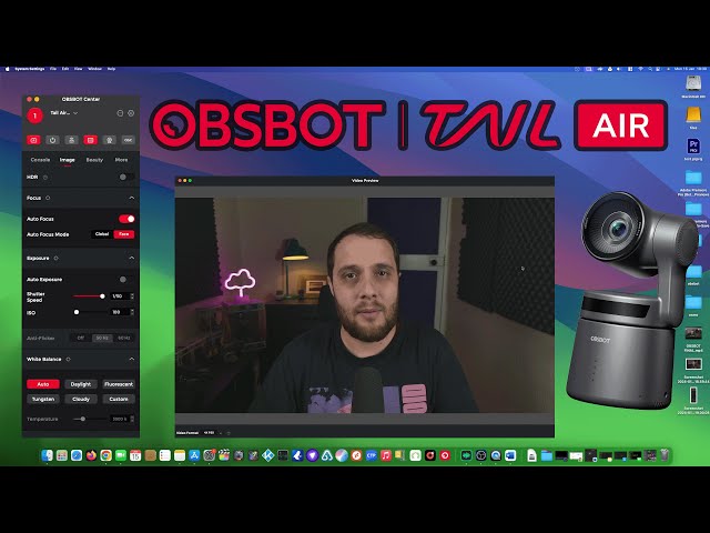 OBSBOT Tail Air PTZ Streaming Camera - Obsbot Center control Software Demo/Guide Mac OS