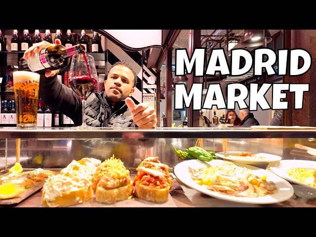 🇪🇸 MADRID Market 🍷 Best Gastrobars, Tapas, Delicacies😋 Mercado de San Miguel Spanish Food Tour Spain