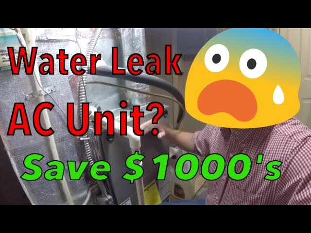 Home AC Leaking Water On Floor?  Air conditioner water leak - EASY Fix - save yourself $1,000's