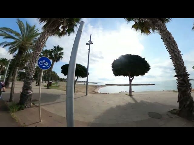 Crazy Woman Virtual Indoor Cycling Beach Workout Spain Gopro Max Video