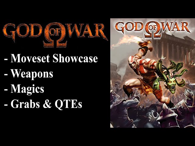 【God of War 1】Kratos Moveset Showcase Weapons, Magics, Grabs & QTEs