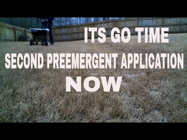 ITS GO TIME, SECOND PREEMERGENT APPLICATION NOW