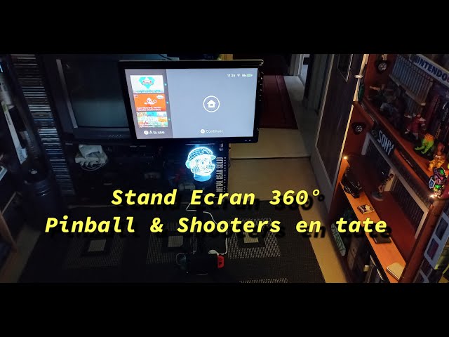 Stand mobile écran 360°, borne Nintendo switch, pinball, shoot, Vesa.