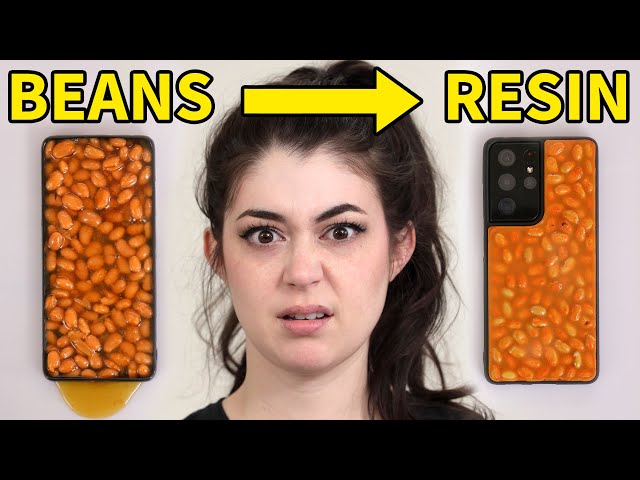 We made a bean phone case