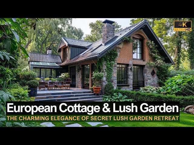 Secret Garden Retreat: The Charming Elegance of a Modern European Cottage and Its Lush Surroundings