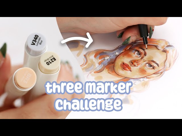 Drawing with ONLY 3 Colors? ✦ Ohuhu Alcohol Marker challenge