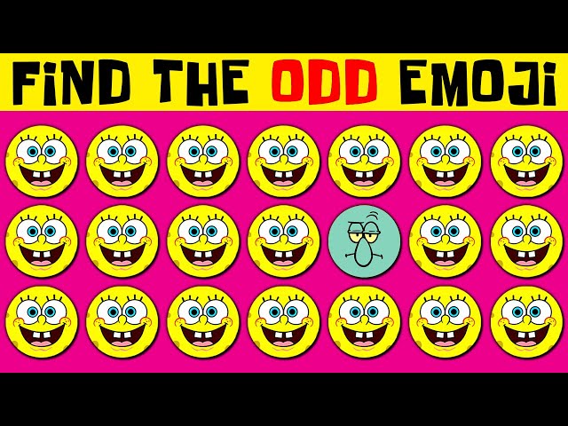 Odd Emoji Picture Puzzles | Spot and Find Emoji Brain Games | 3 Difficulty Levels