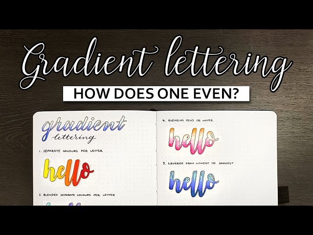 How to do gradient hand lettering 💜 Bullet journal ideas