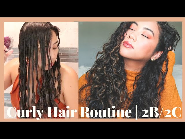 EASY CURLY HAIR ROUTINE FOR PERMED 2B/2C HAIR USING FAVORITE DRUGSTORE PRODUCTS