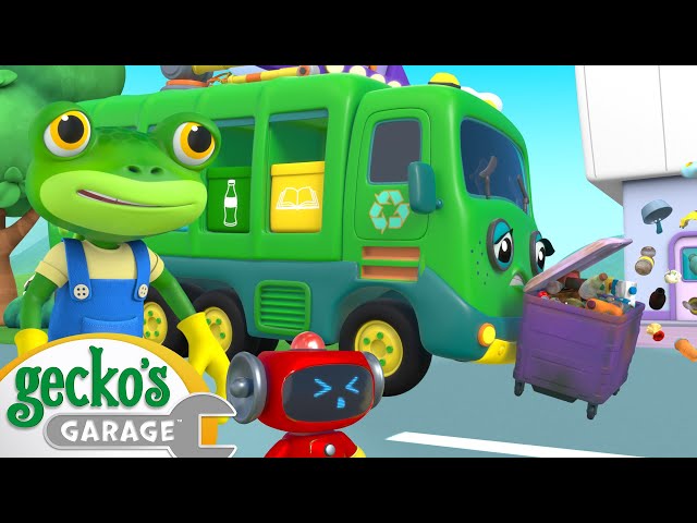 Recycling Day Repairs | Gecko's Garage | Cartoons For Kids | Toddler Fun Learning