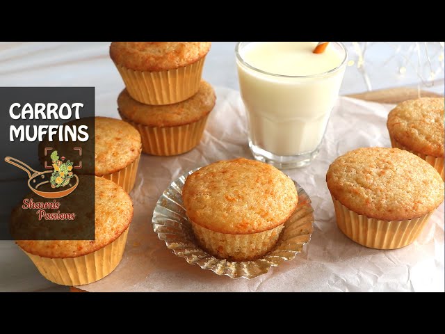 Carrot Muffins Recipe | Eggless Carrot Muffins