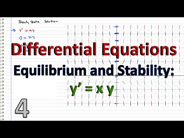 Differential Equations - 4 - EXAMPLE - Steady State solution and Stability (y'=xy)