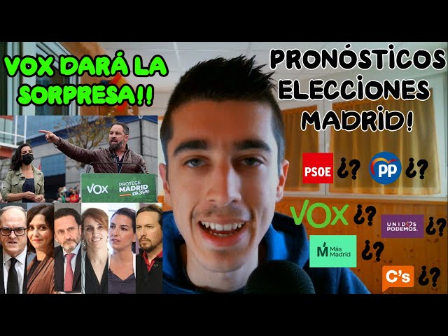 MIS PRONÓSTICOS ELECCIONES MADRILEÑAS 4M: ¡VOX ARRASA EN MADRID Y LA IZQUIERDA SE HUNDE! || RoberSR