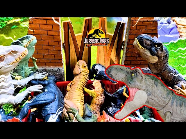 GIANT Therizinosaurus, T-REX, Indominus Rex | Jurassic World -Dino Extreme Damage Collection!