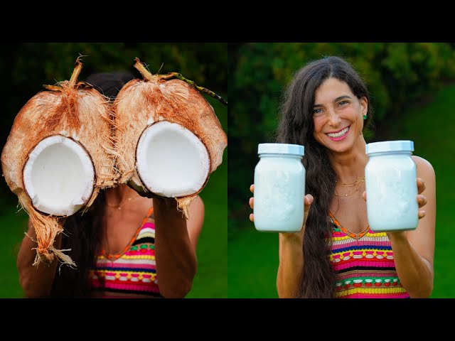 How I Make REAL COCONUT MILK from Scratch 🥥 Raw Vegan, Dairy-free, Cruelty-free, Sweet & Sugar-free!