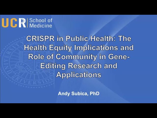 AJPH Video Abstract: Health Equity Implications and the Role of Community in Gene-Editing Research
