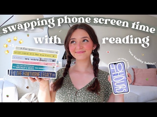 swapping my phone screen time with reading books for a WEEK 🪴📚 this changed my life!