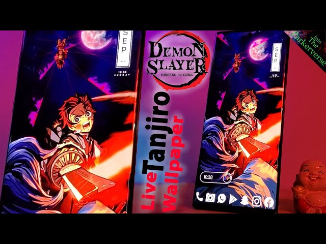 Demon Slayer - Tanjiro Live Wallpaper & Homescreen setup - Customise like a Pro - Ep18