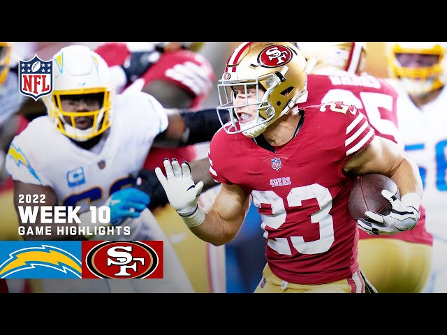 Los Angeles Chargers vs. San Francisco 49ers | 2022 Week 10 Game Highlights