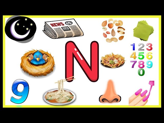 Words That Start with N | Words That Start with Letter N for Kids - Kids Educational Videos