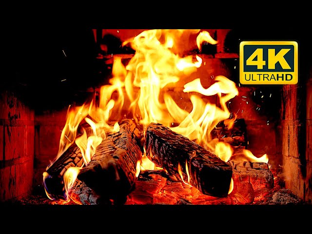 🔥 Cozy Fireplace 4K UHD! Fireplace with Crackling Fire Sounds. Fireplace Burning for TV 4K