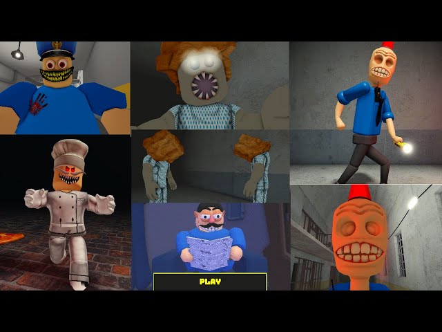 Roblox 4 SPEEDRUN Escape SCARY Obby, SIREN COP'S, Papa Pizza's Pizzeria, SCARY BARRY, MR  POOPYMAX